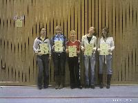 Kreismeisterschaften 2006 in Gernrode: Platz 1 im Damendoppel für Elisabeth Preis (Mitte) und Christiane Otto (fehlt)